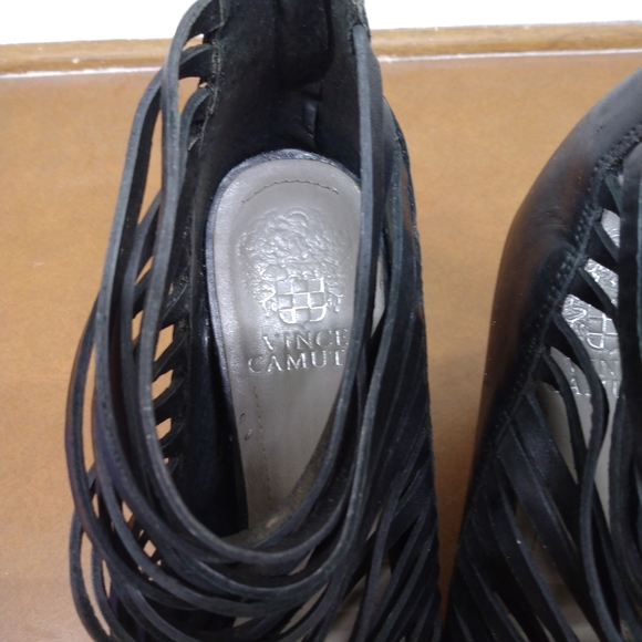 Vince Camuto Zeplin Wedges Black Women's Size 9.5M - Picture 9 of 10